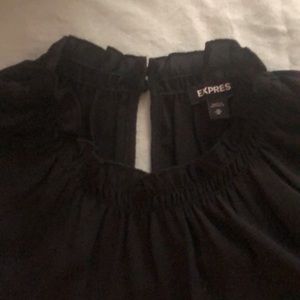 Express black dressy short sleeve top.
